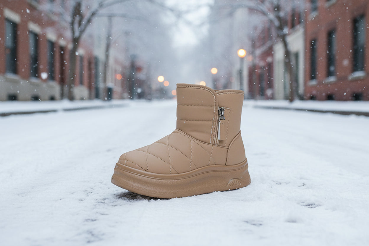 Warm Fleece-Lined Casual Winter Ankle Snow Boots for Women