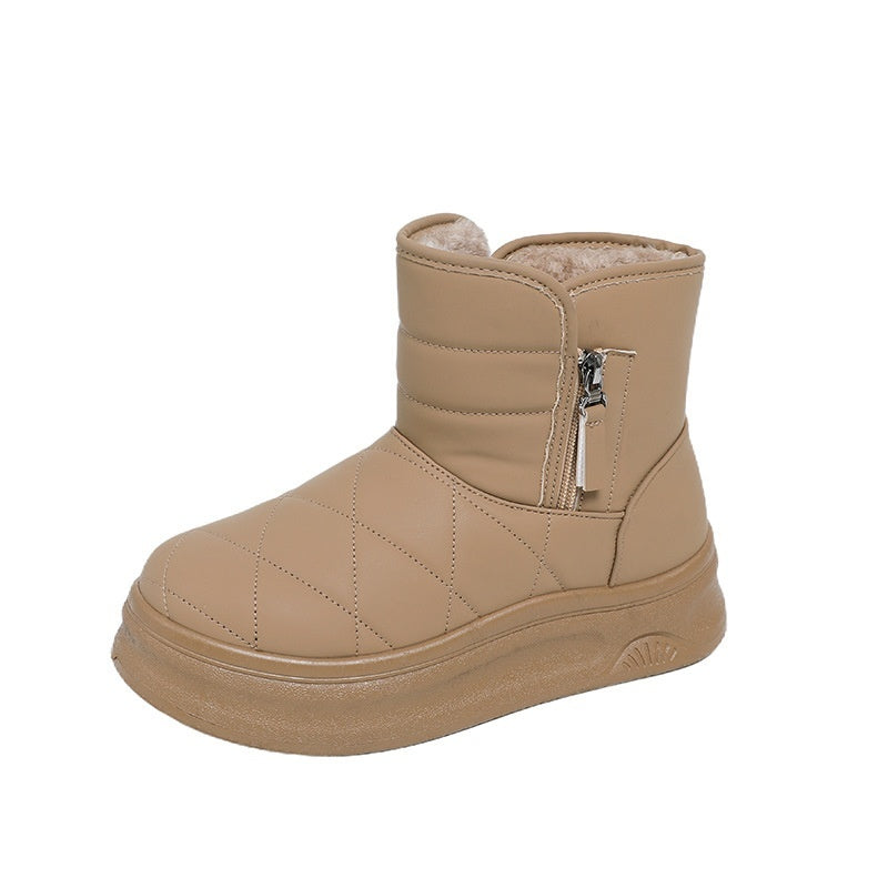 Warm Fleece-Lined Ankle Boots Women’s Casual Snow Boots