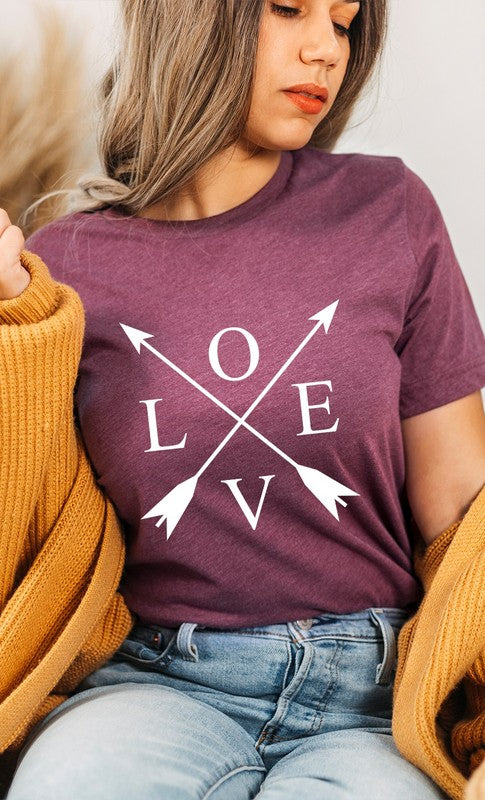 Love Arrows Valentines Day Graphic Tee