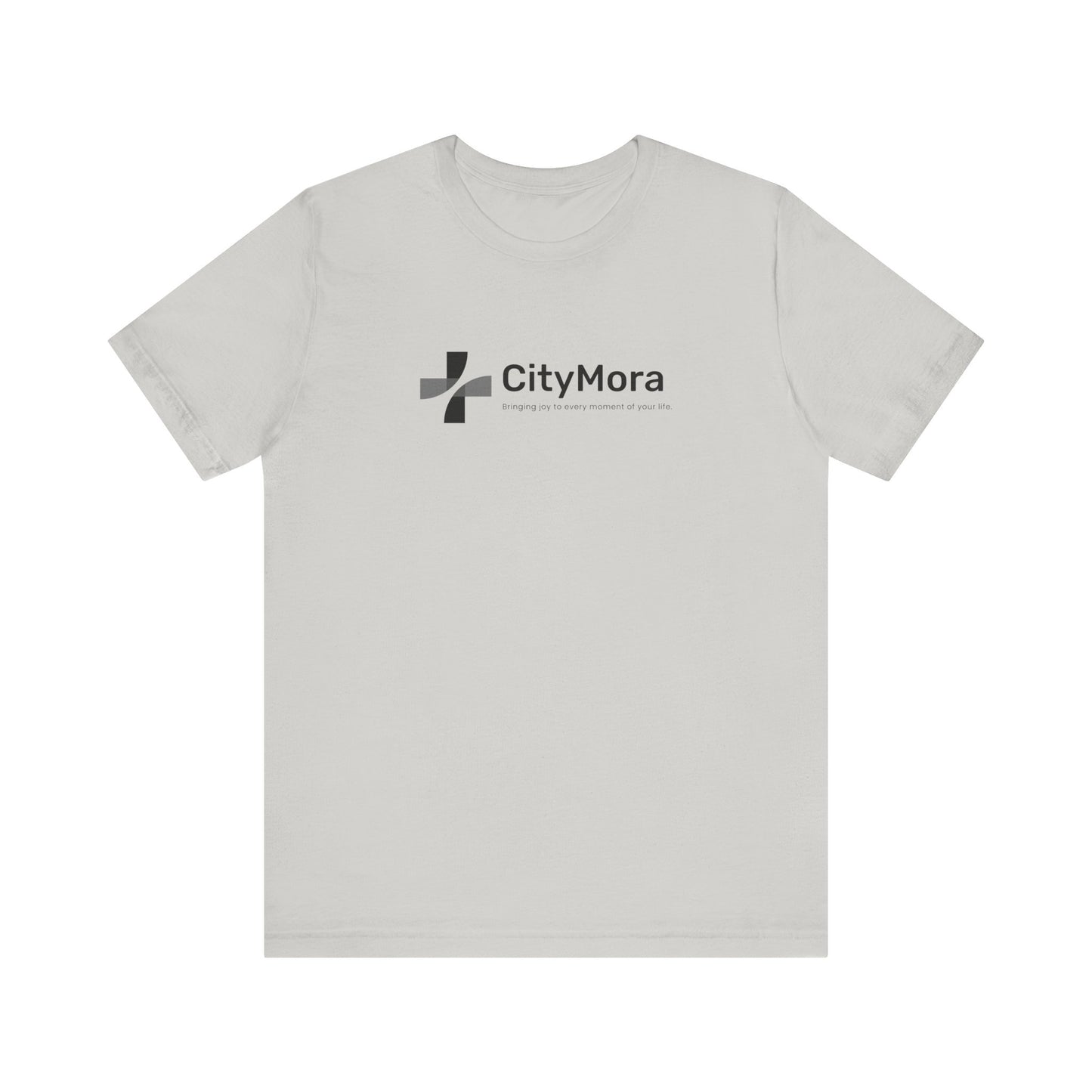 Casual Unisex Tee - 'CityMora' Motivational Short Sleeve Shirt - Black
