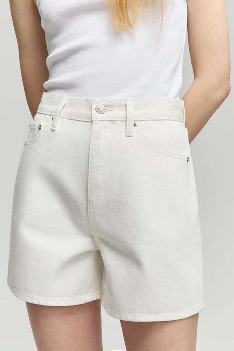 Golden Hour High Rise Girlfriend Shorts Denim Hey Joanie