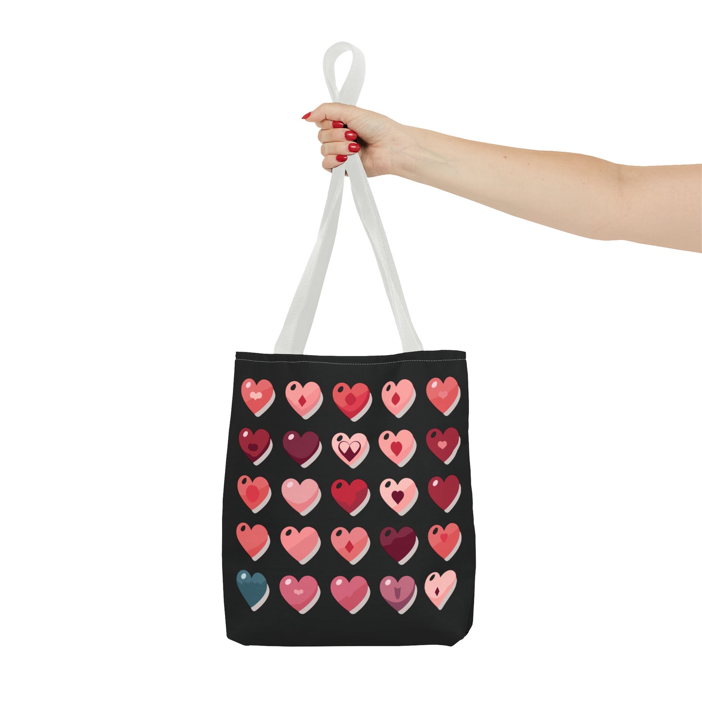 Valentine's black Tote Bag (AOP)