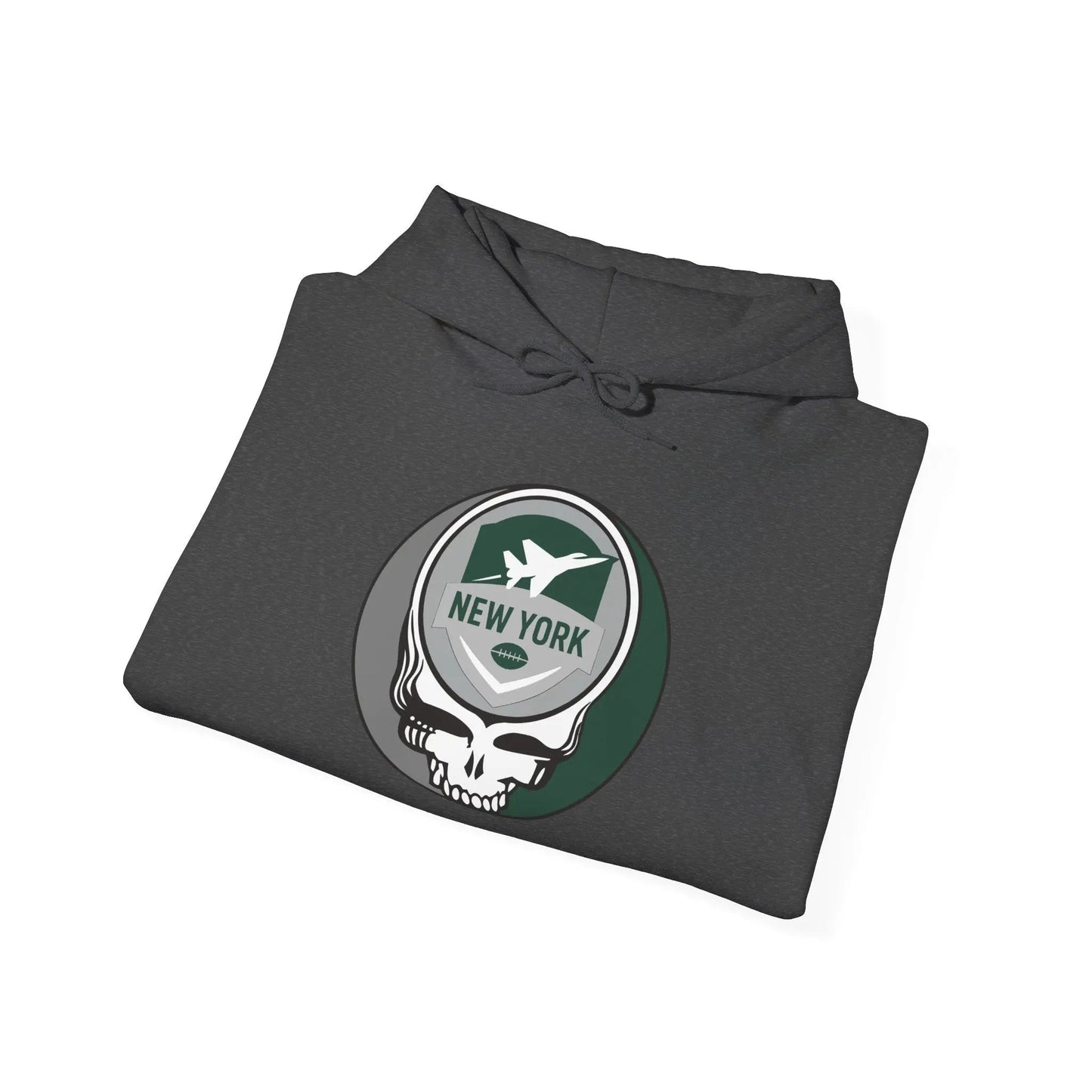 New York Jets Stealie Hoodie Grateful Dead Hooded Sweatshirt The Gridiron Collection