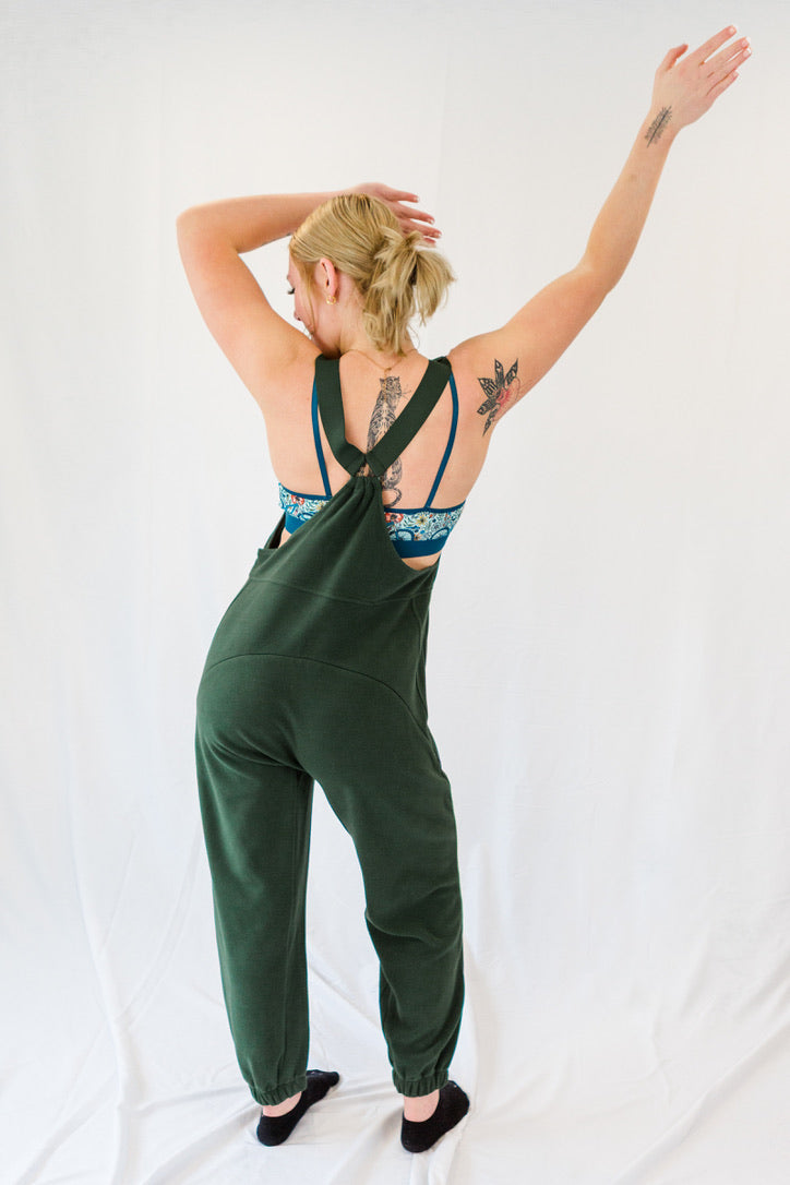 Mushroom Medley Fleece Overalls