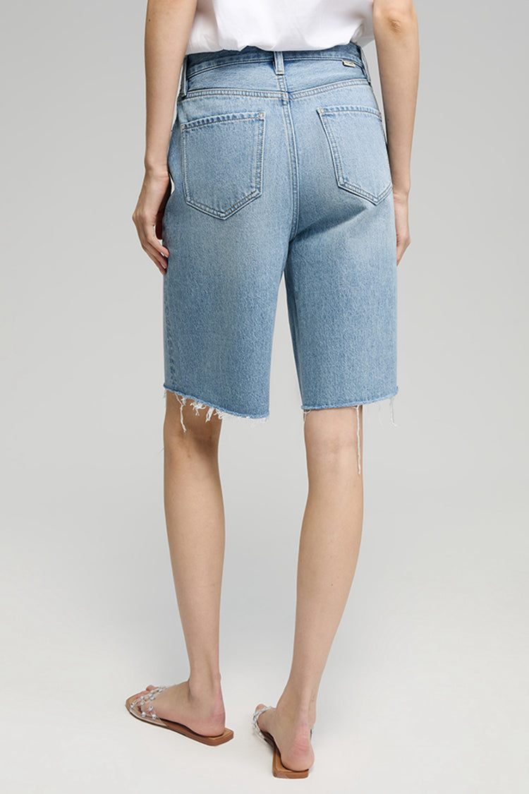 Coastal Breeze High-Rise Bermuda Shorts Denim HJ807