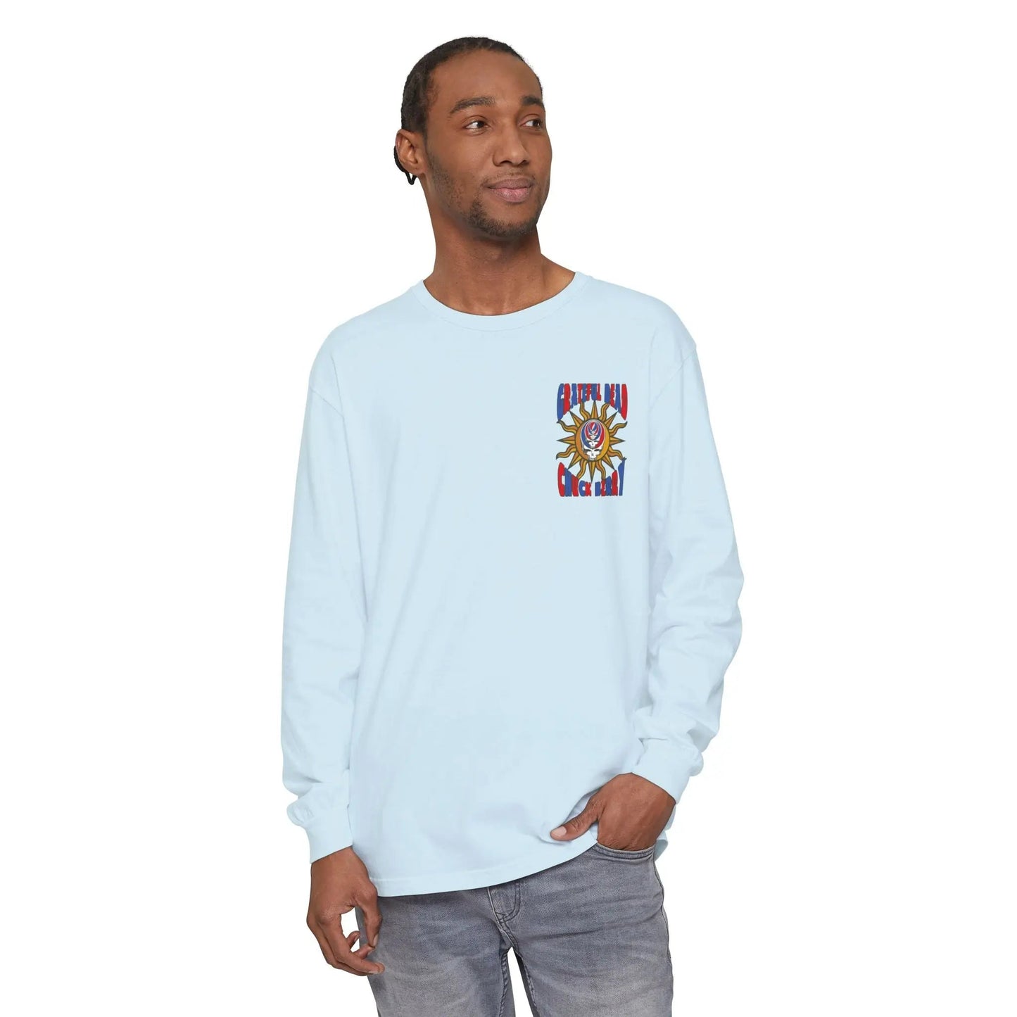 Grateful Dead and Chuck Berry Two-Sided Garment-Dyed Long Sleeve Tee Vineyard Collection