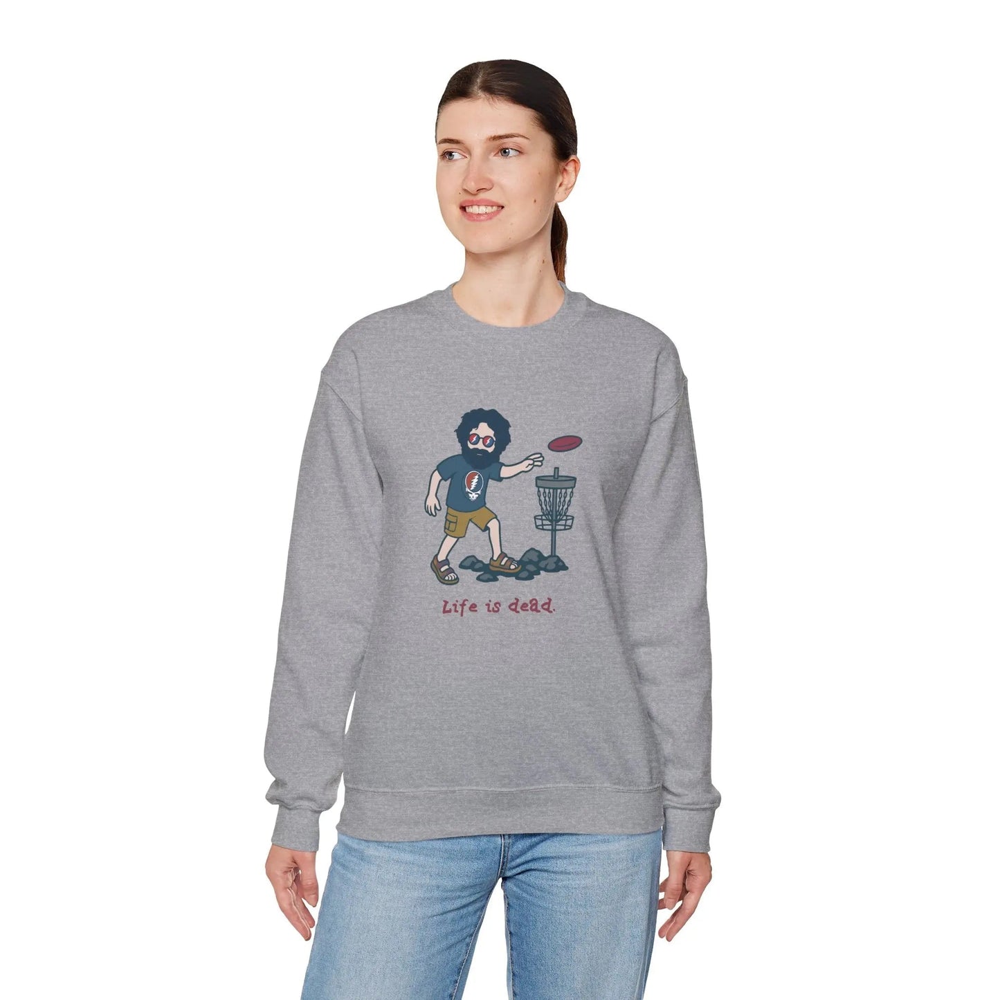 Disc Golfin' Jerry Life is dead Crewneck Sweatshirt