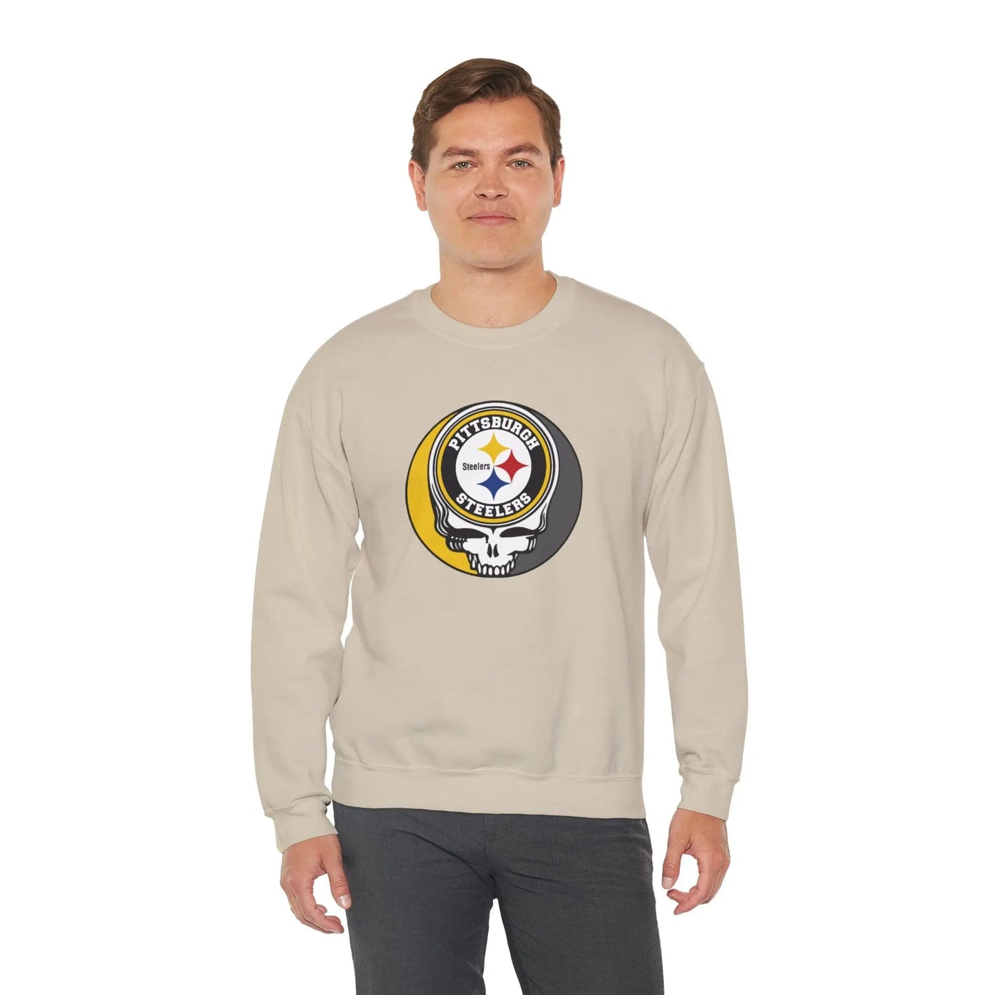 Grateful Dead Stealie Crewneck Sweatshirt Pittsburgh Steelers The Gridiron Collection