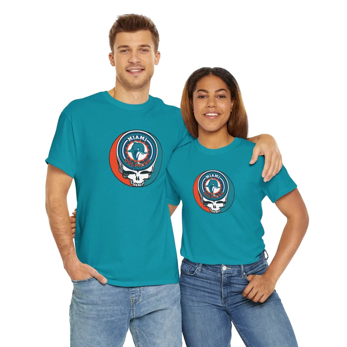Miami Dolphins Steal Your Face T-Shirt Grateful Dead The Gridiron Collection