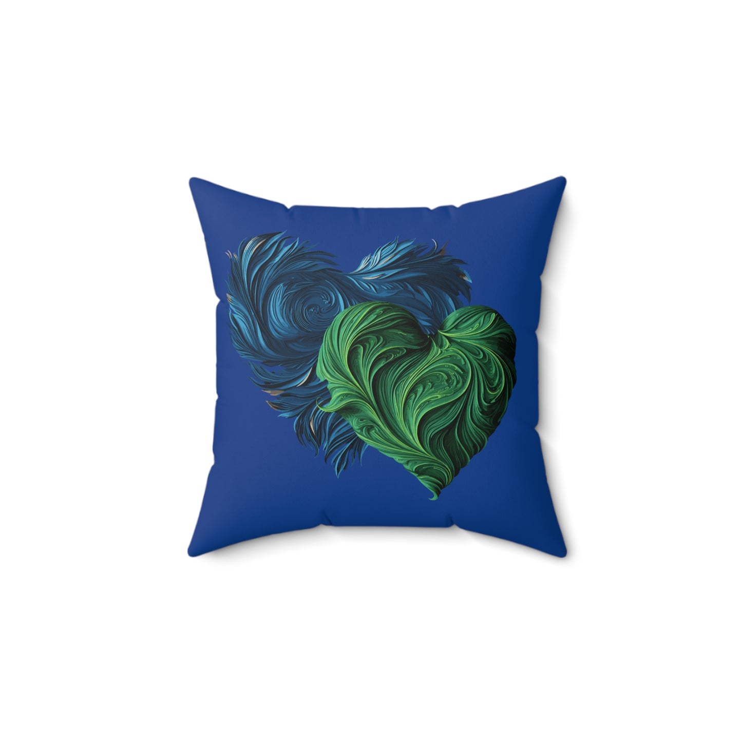 Valentine's day best home decor Dark blue Spun Polyester Square Pillow
