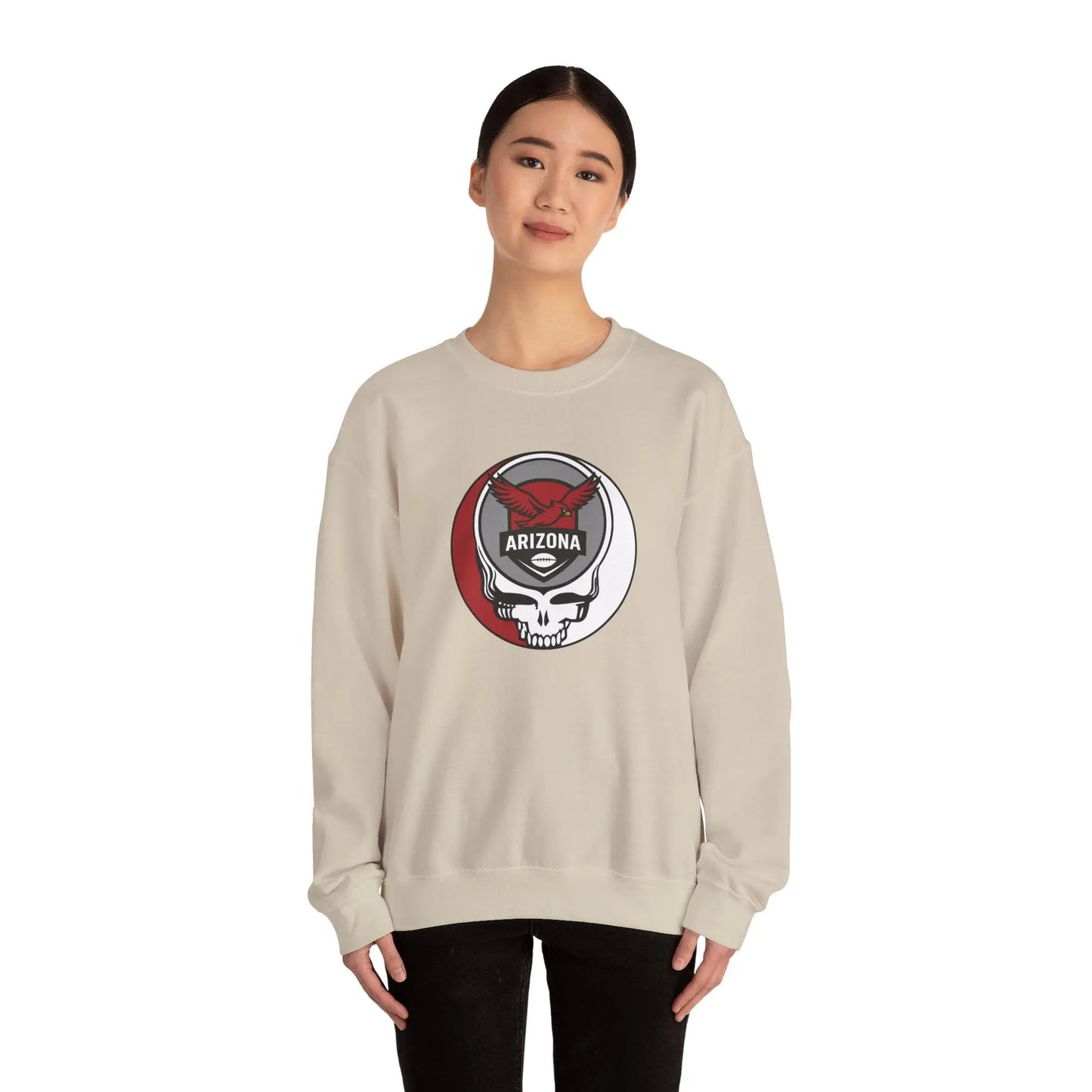 Gridiron Collection Arizona Cardinals Grateful Dead Stealie Crewneck Sweatshirt