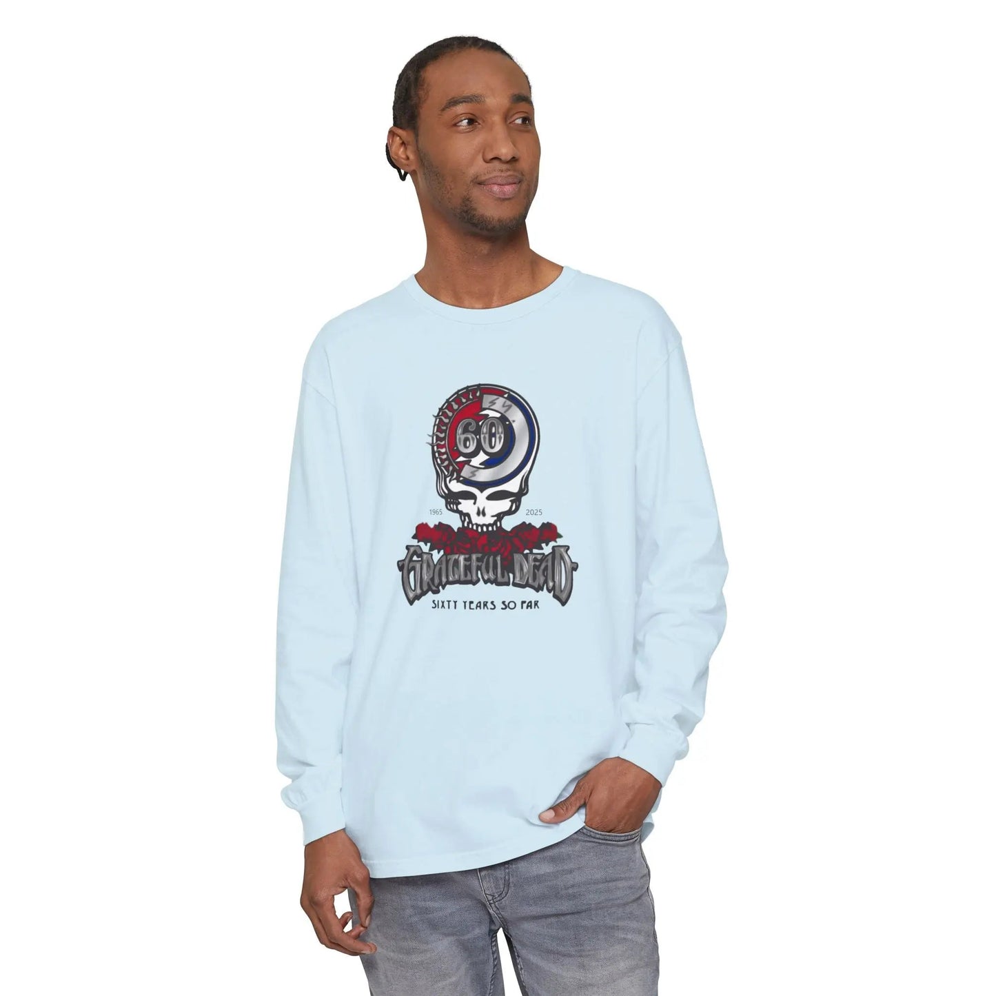 Grateful Dead 60th Anniversary Garment-dyed Long Sleeve T-Shirt Vineyard Collection