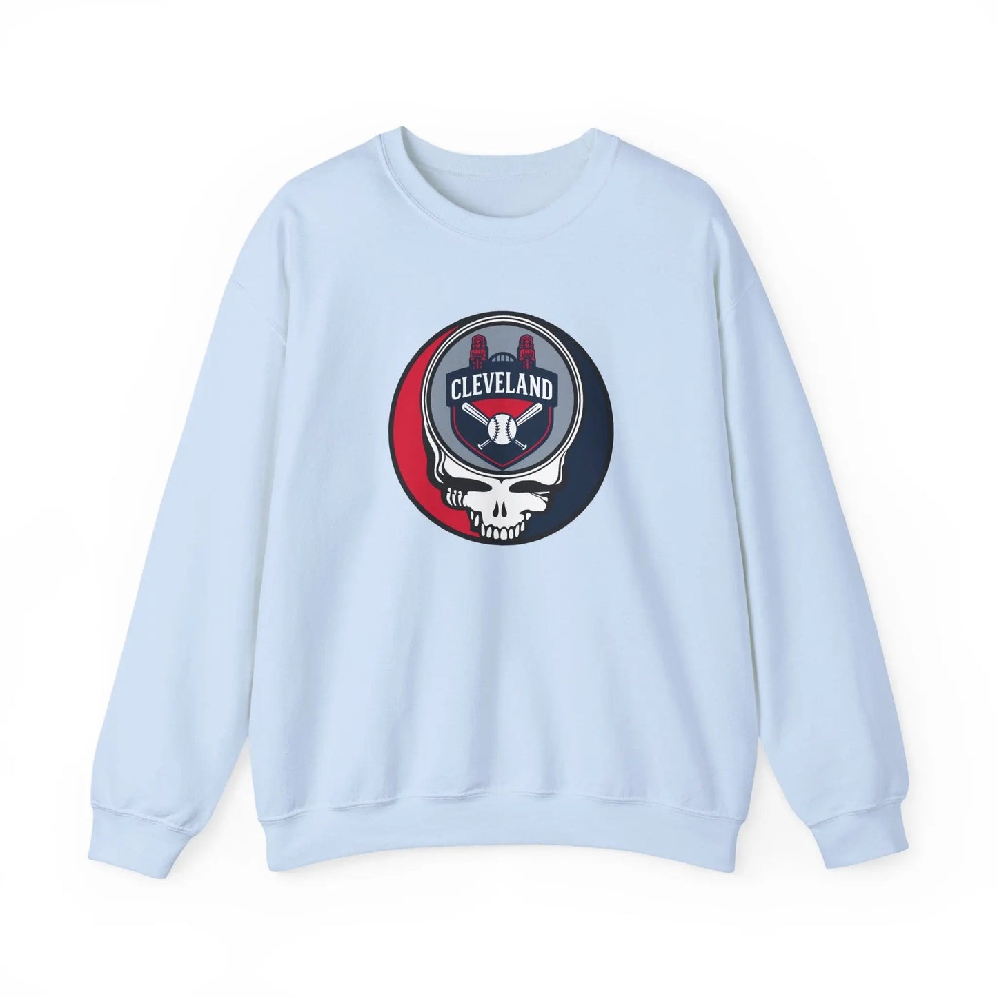 Cleveland Guardians Grateful Dead Stealie Crewneck Sweatshirt MLB The Ballpark Collection