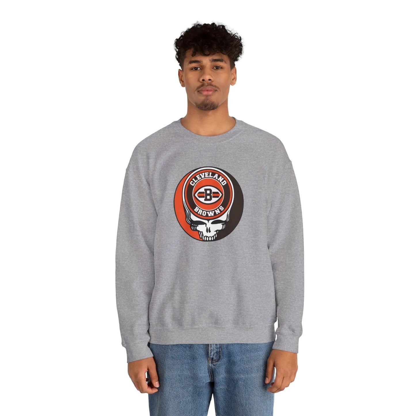Grateful Dead Stealie Cleveland Browns Crewneck Sweatshirt The Gridiron Collection
