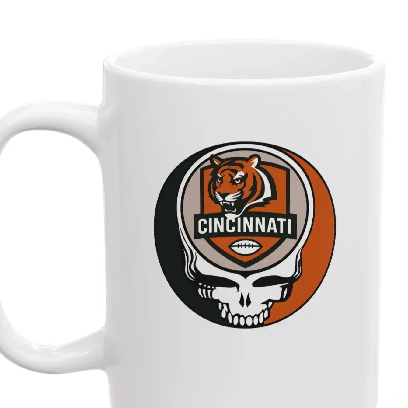 Cincinnati Bengals Stealie Ceramic Coffee Mug Durable White Ceramic The Gridiron Collection