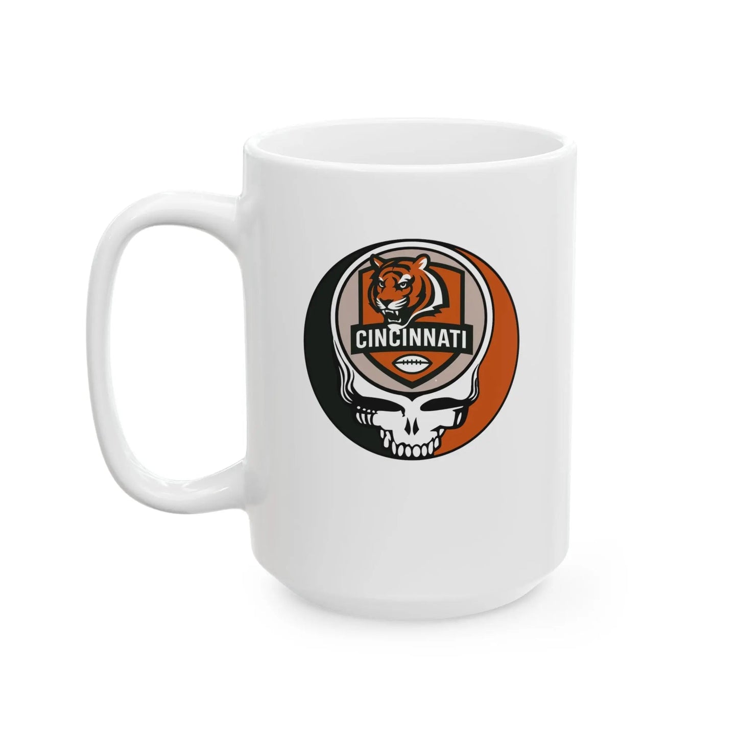 Cincinnati Bengals Stealie Ceramic Coffee Mug Durable White Ceramic The Gridiron Collection