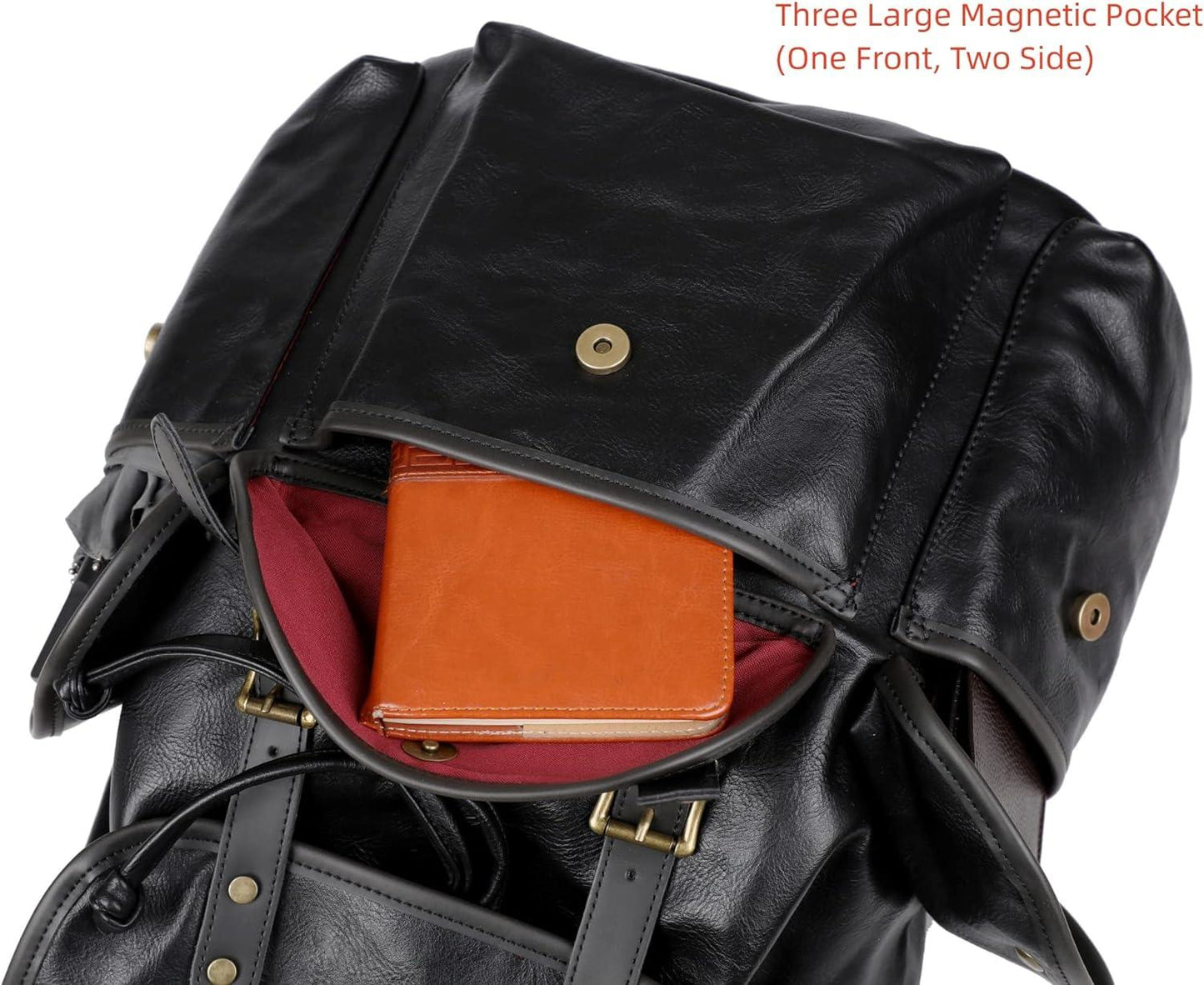 Vegan Leather 15.6″ Laptop Backpack FR Fashion Co.