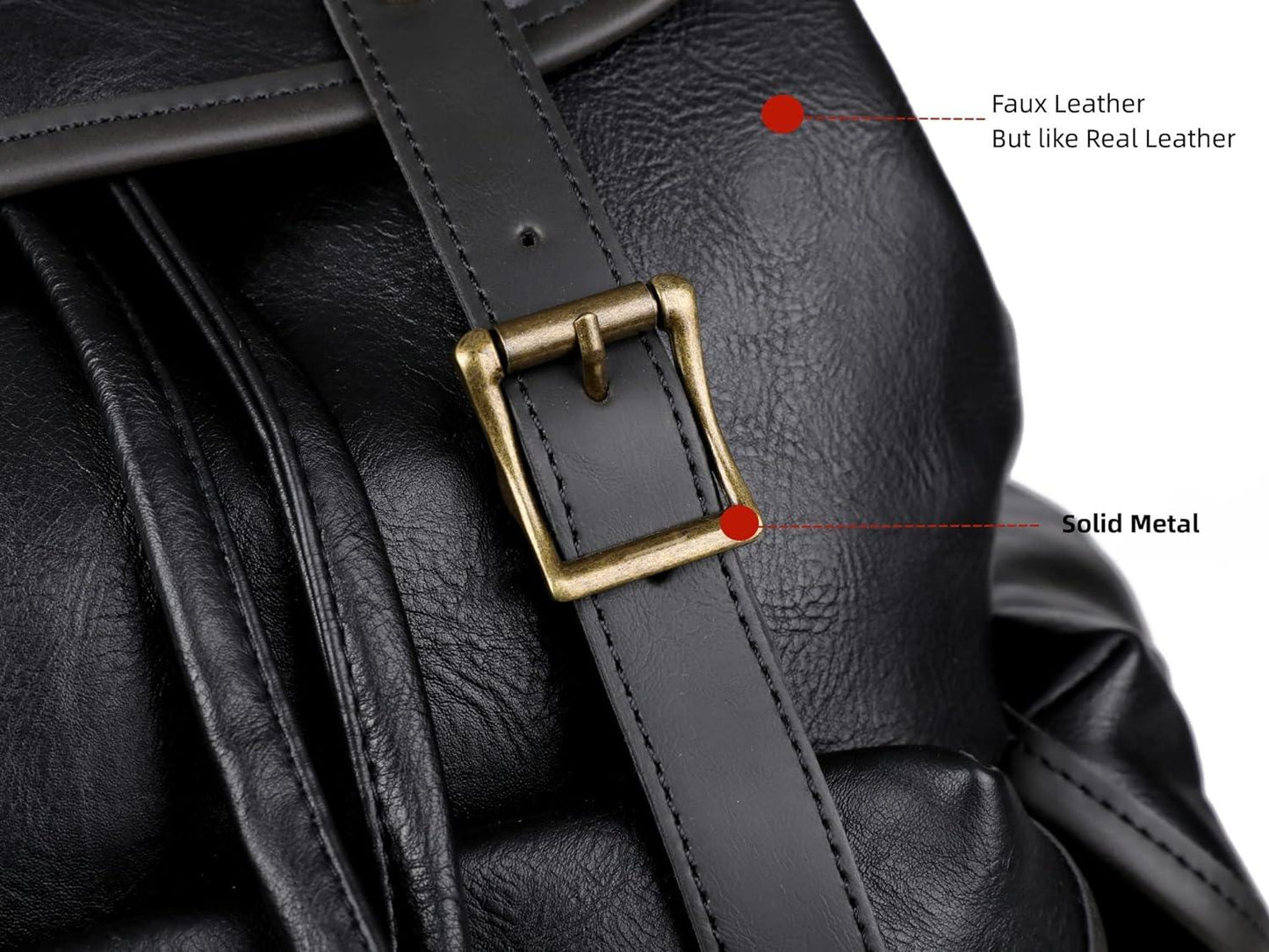 Vegan Leather 15.6″ Laptop Backpack FR Fashion Co.