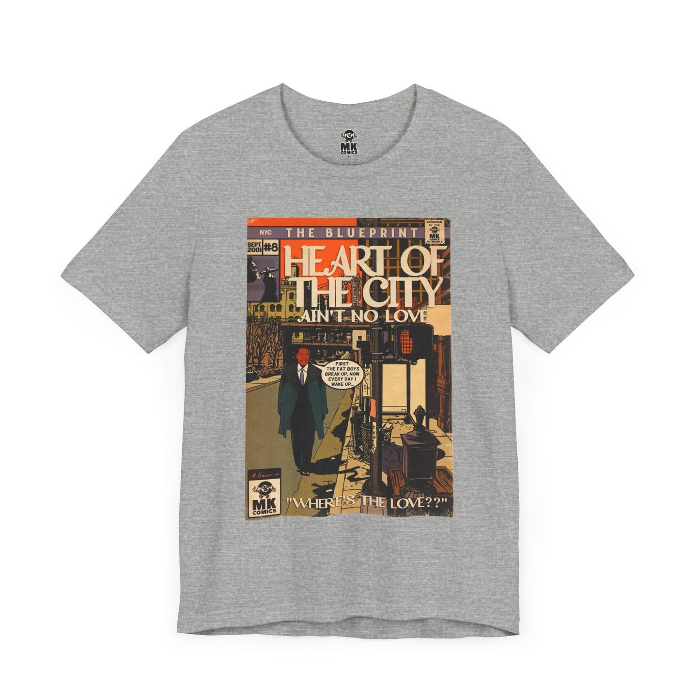 Unisex Jersey Short Sleeve Tee Soft Cotton Heart of the City