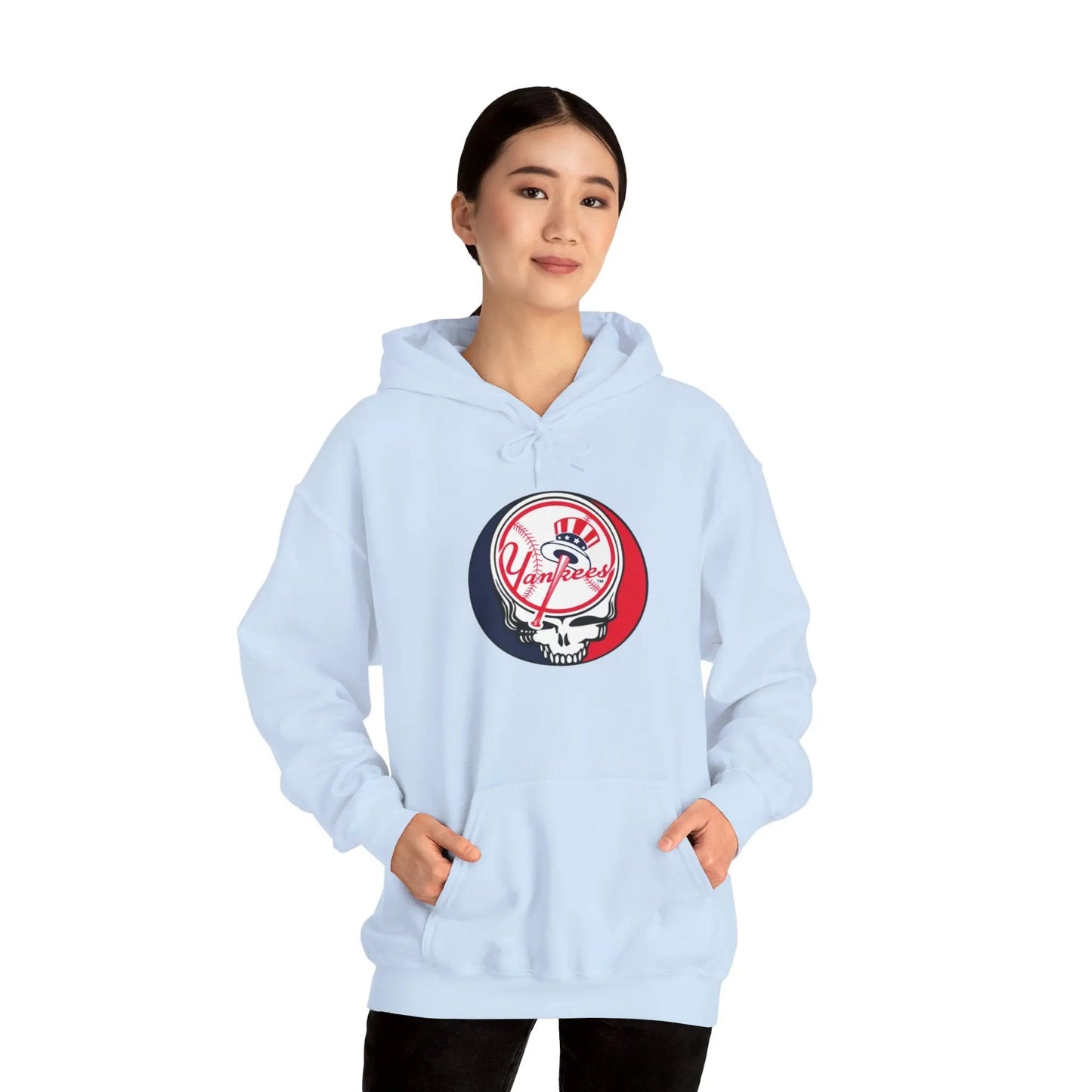 Grateful Dead Unisex Heavy Blend Hoodie MLB The Ballpark Collection New York Baseball Edition