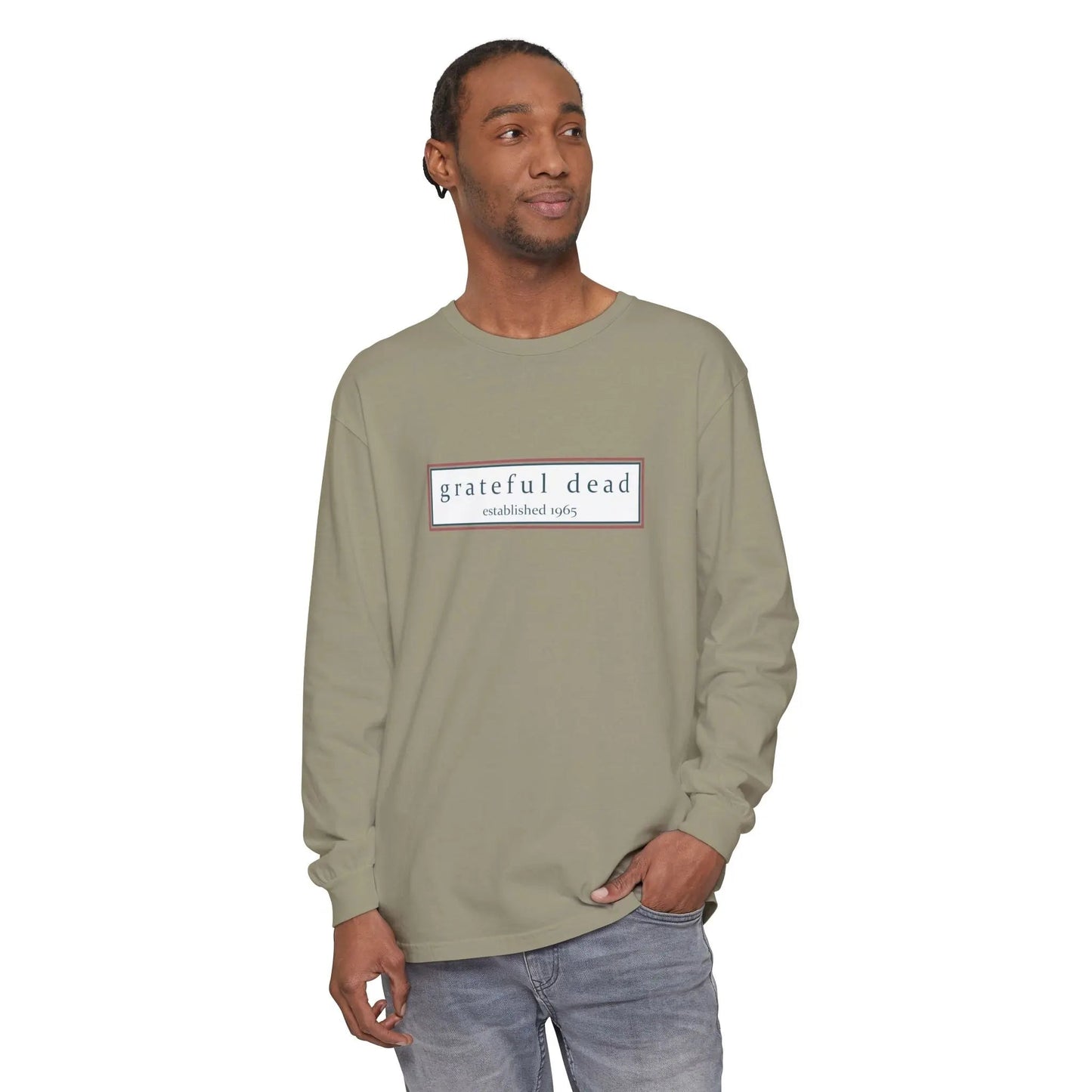 Garment-Dyed Two-Sided Long Sleeve T-Shirt 100% Cotton The Wolf Vineyard Collection