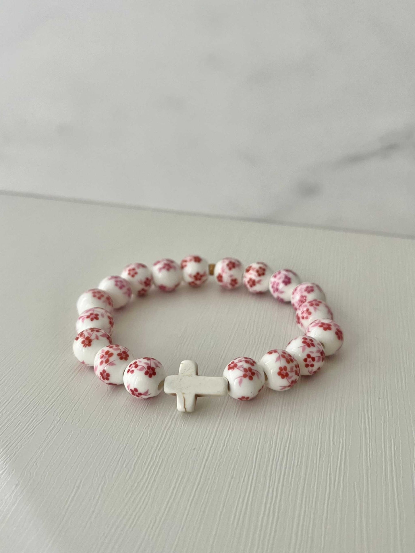 Faith-Inspired Cross Bead Bracelet Collection Jewelry