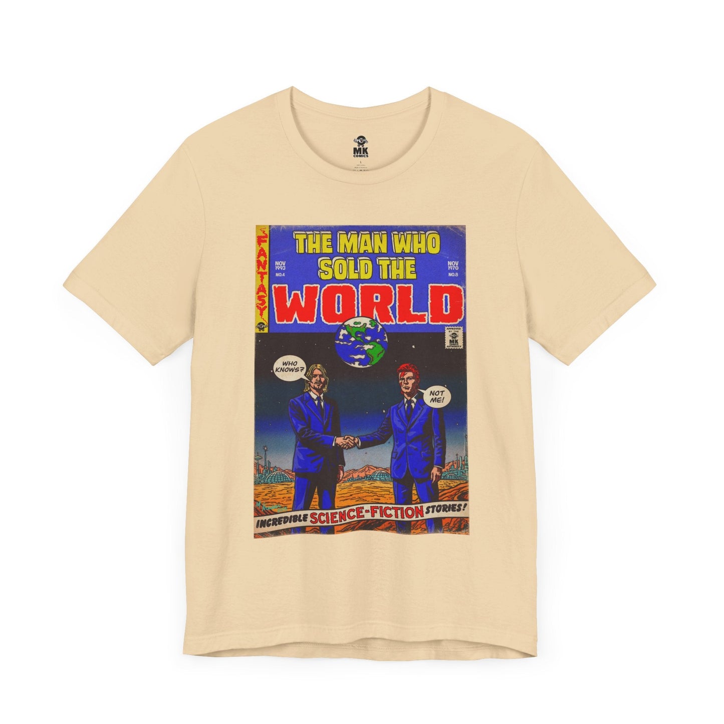 Bowie & Cobain The Man Who Sold the World Jersey Short Sleeve Tee Unisex