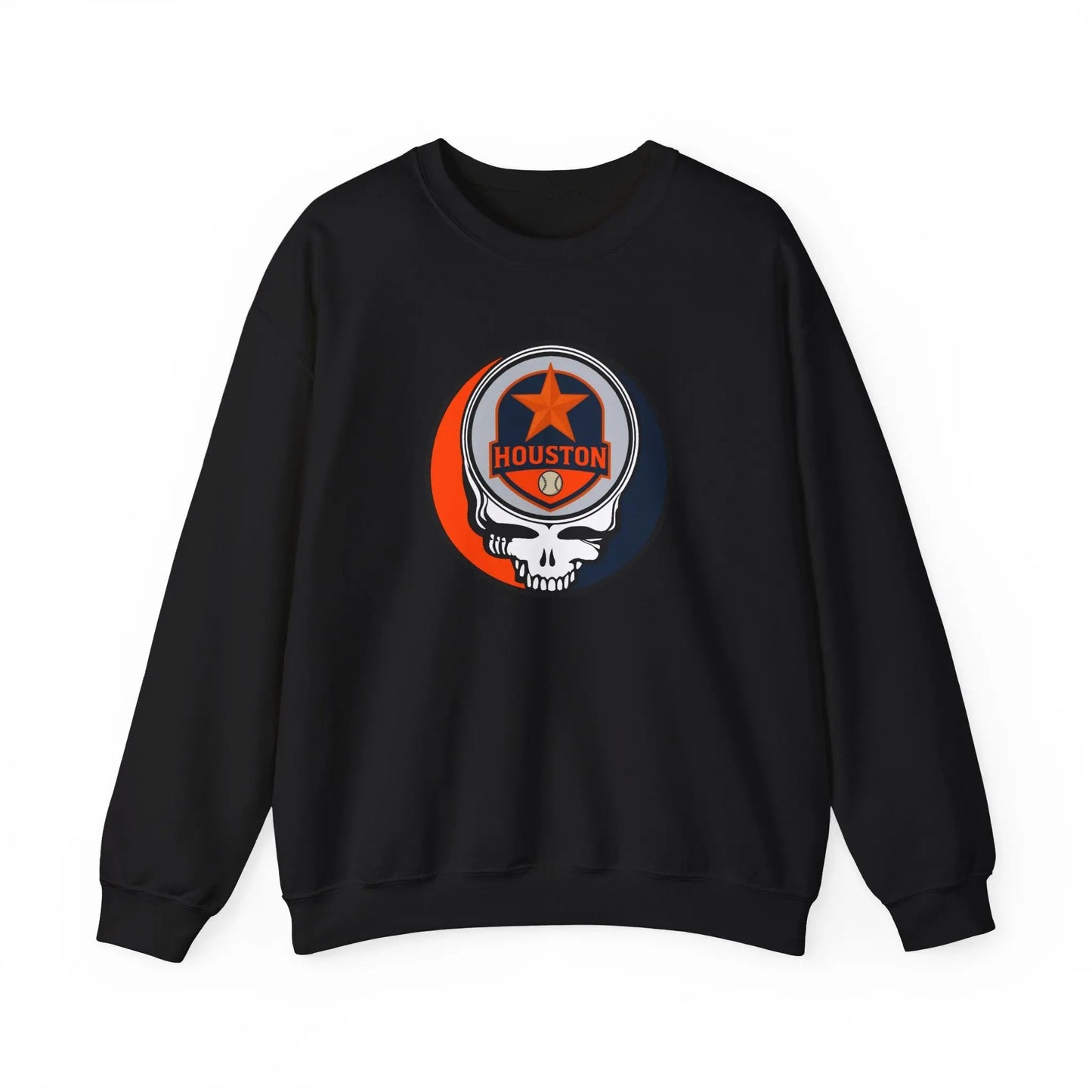 Grateful Dead Houston Baseball Edition Stealie Crewneck Sweatshirt MLB