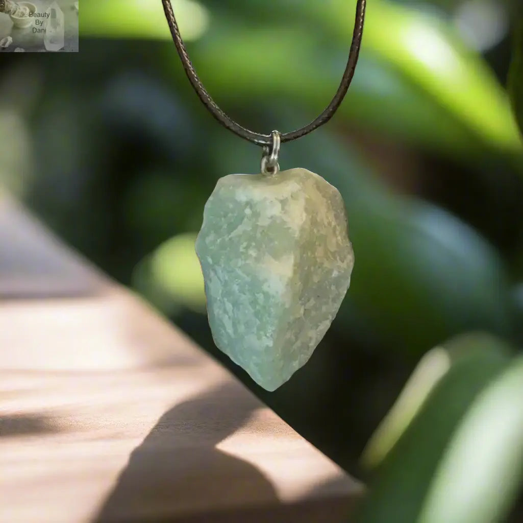 Raw Aventurine Crystal Necklace Genuine Raw Aventurine Jewelry