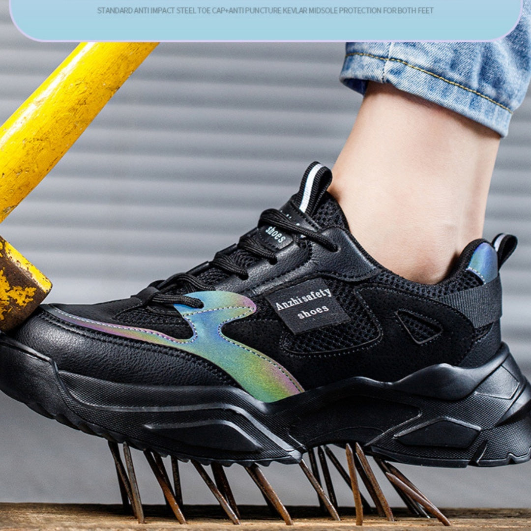 Lightweight Breathable Anti-Smash Work Shoes Women's Safety Sneakers