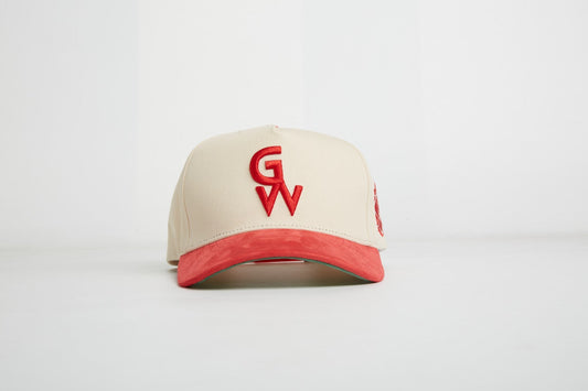 Retro Red Snap-Back Cap with Suede Brim GW Signature Series God's Work