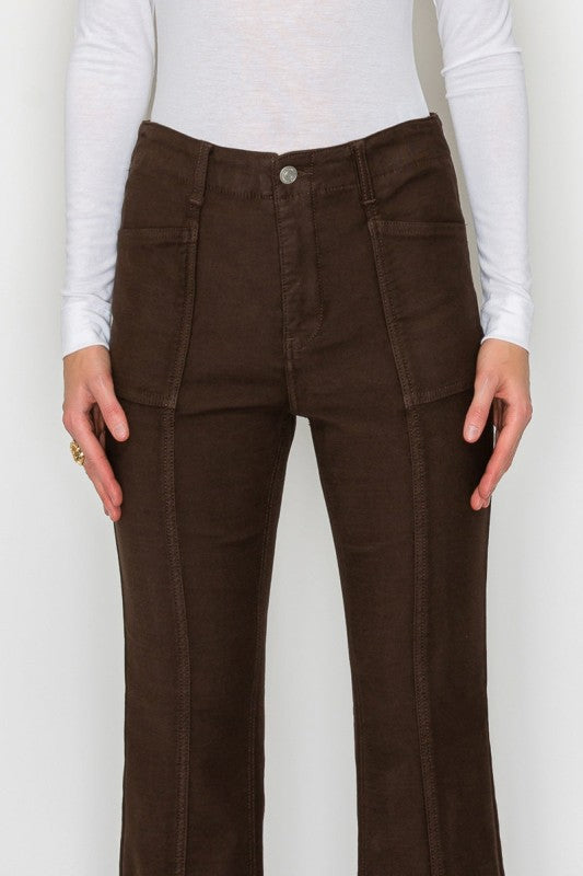 Tummy Control High Rise Bootcut Jeans Brown Wash AT2114BTBR