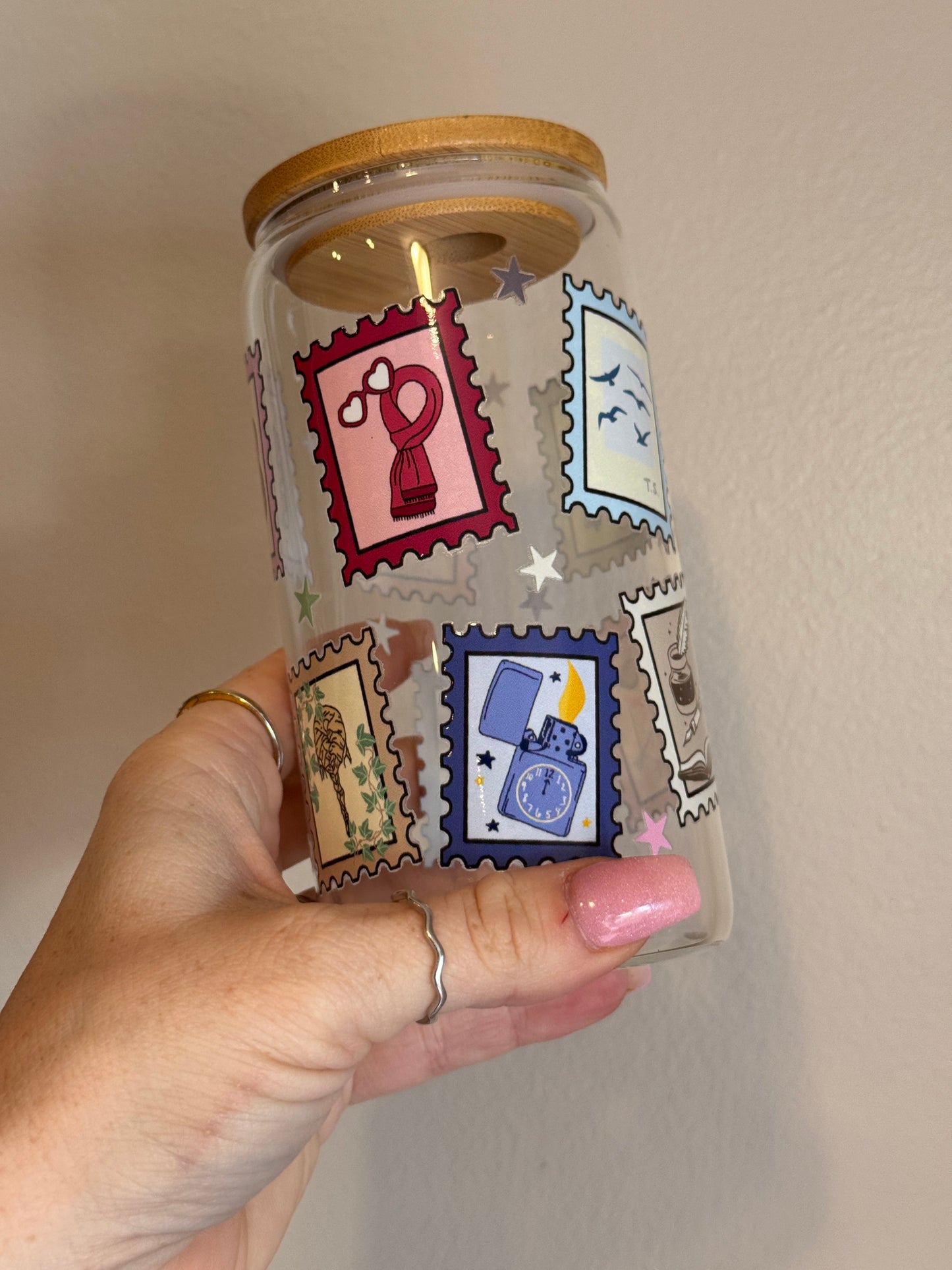 Postmarked with Love Glass Cup Taylor Swift Drinkware