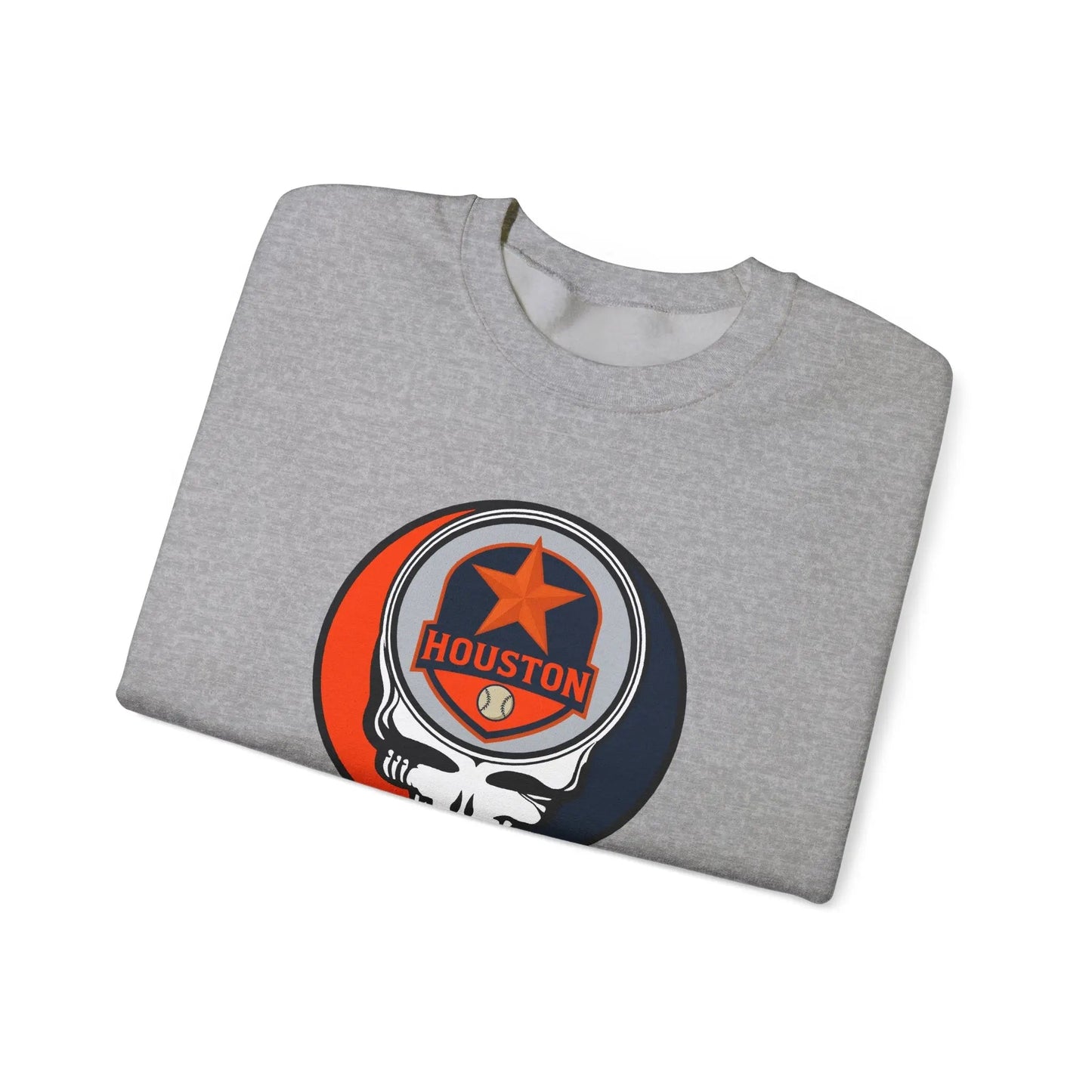 Grateful Dead Houston Baseball Edition Stealie Crewneck Sweatshirt MLB