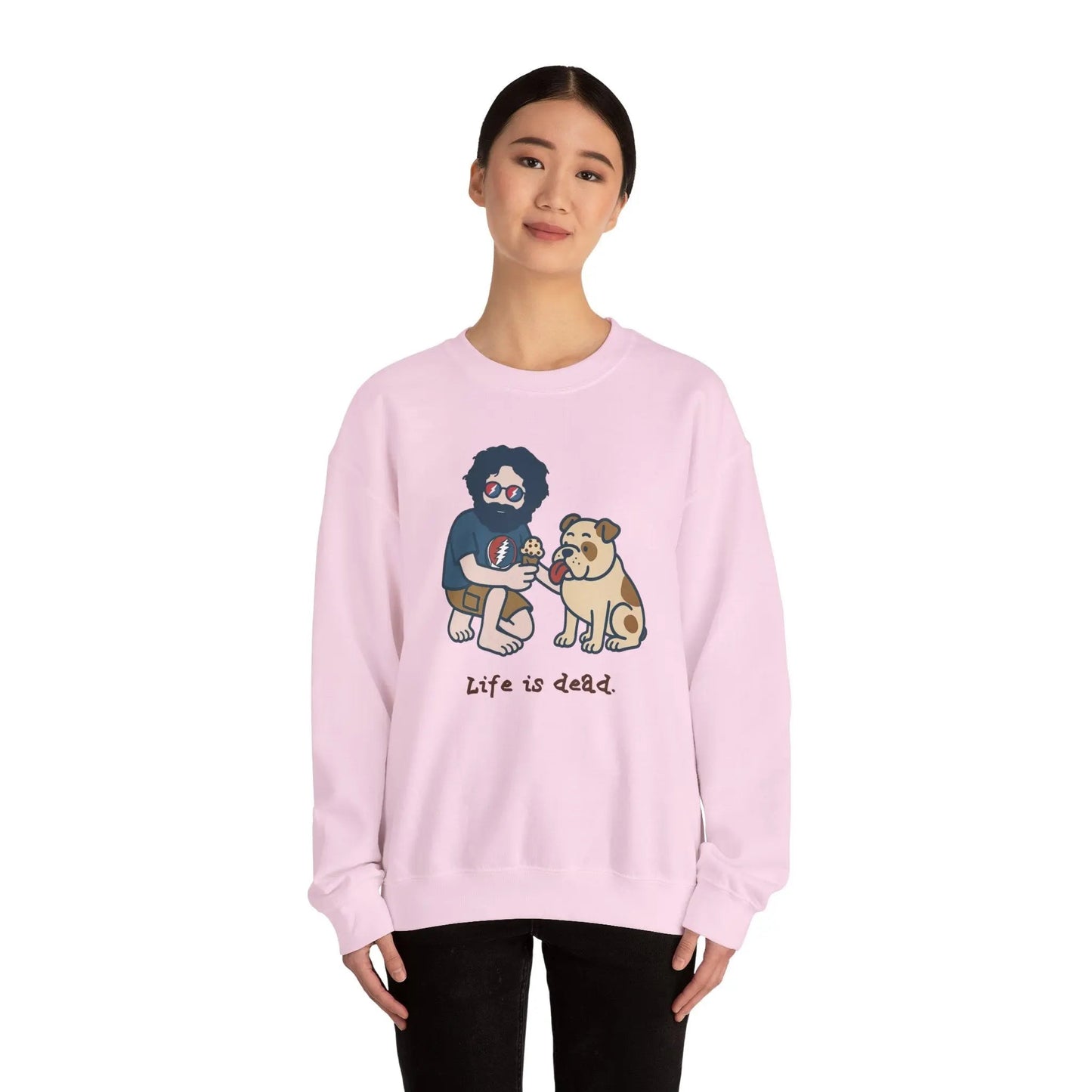 Crewneck Sweatshirt Heavy Blend Jerry and Frank Are Sharin' Life is dead.
