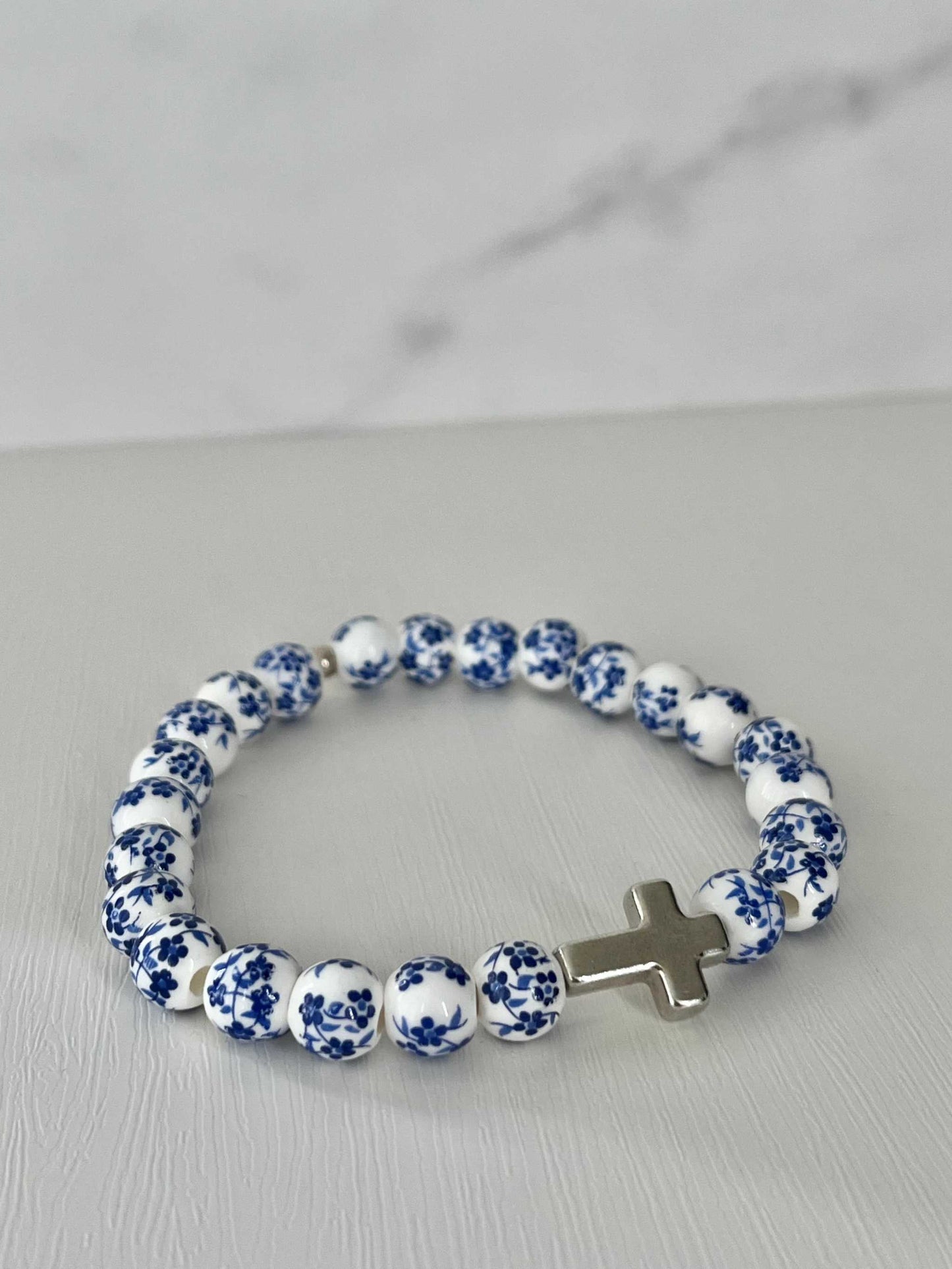 Faith-Inspired Cross Bead Bracelet Collection Jewelry