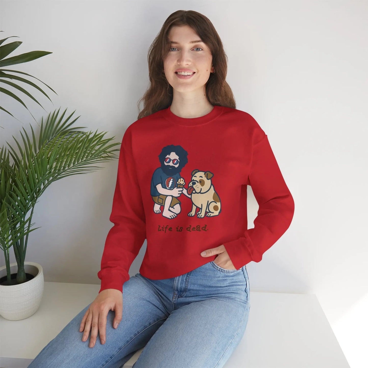 Crewneck Sweatshirt Heavy Blend Jerry and Frank Are Sharin' Life is dead.