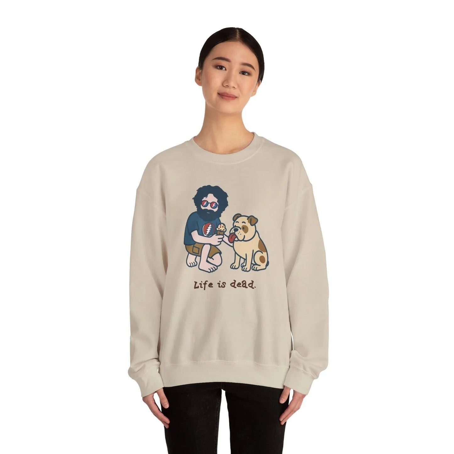 Crewneck Sweatshirt Heavy Blend Jerry and Frank Are Sharin' Life is dead.