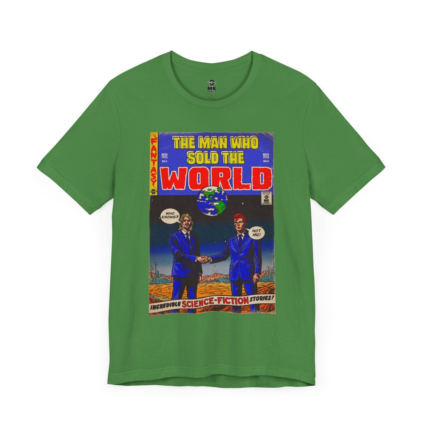 Bowie & Cobain The Man Who Sold the World Jersey Short Sleeve Tee Unisex