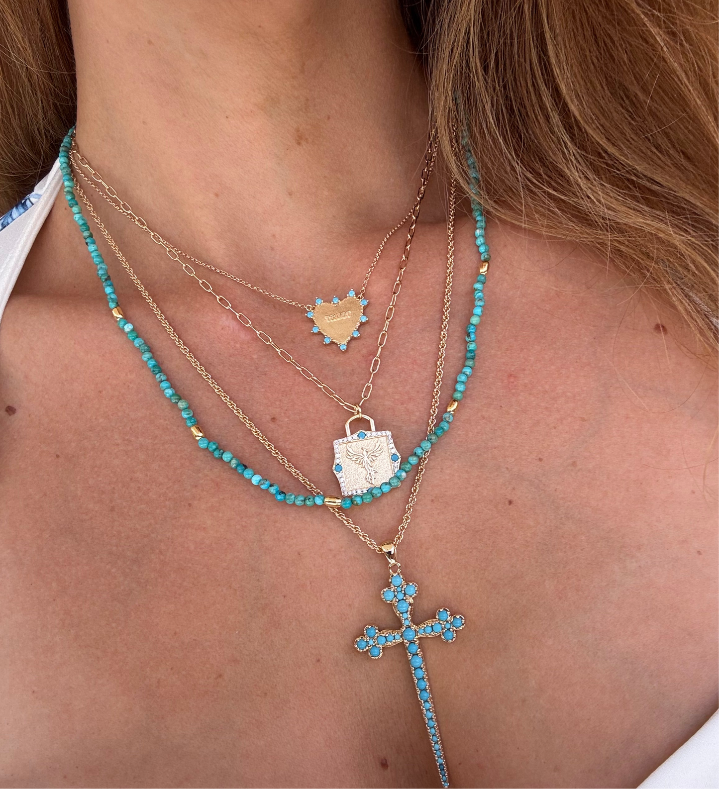 Phoenix Rising Necklace - Turquoise