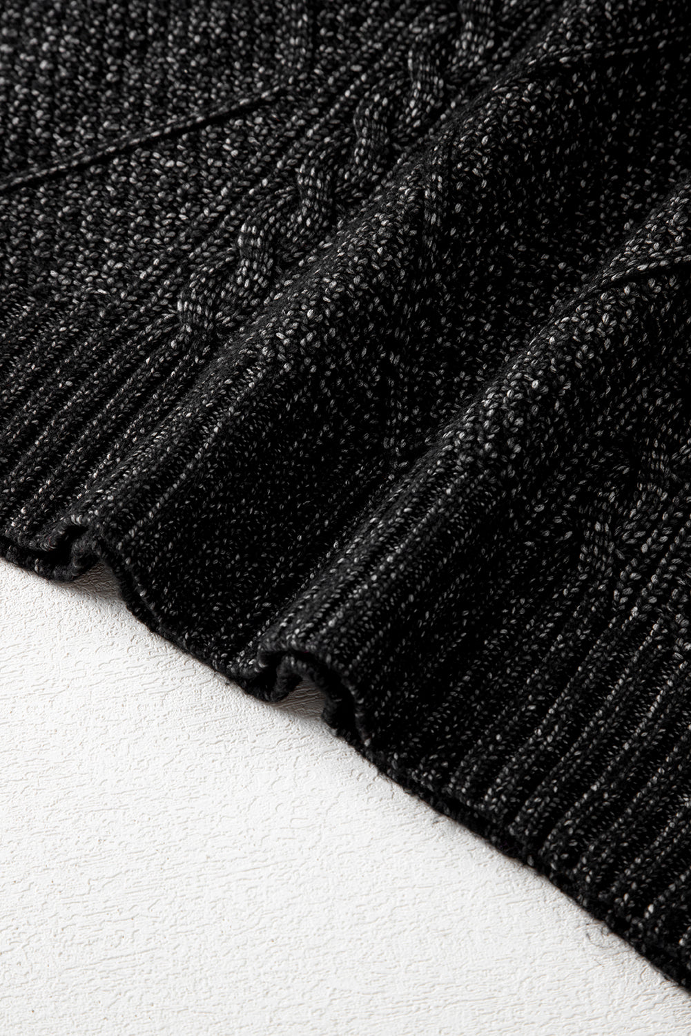 Parchment Twist Cable Knit Loose Fit Sweater Dress