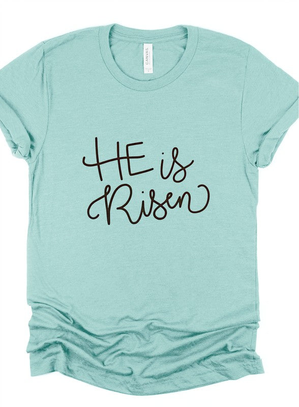 He Is Risen Crewneck Tee Unisex Cotton T-Shirt