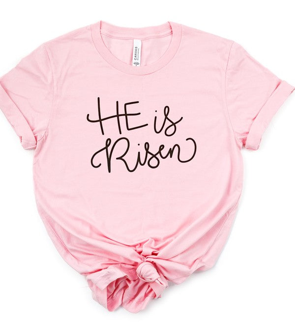 He Is Risen Crewneck Tee Unisex Cotton T-Shirt