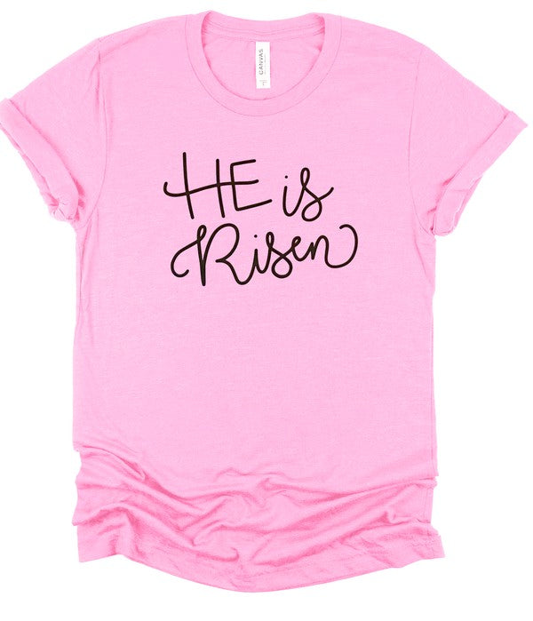 He Is Risen Crewneck Tee Unisex Cotton T-Shirt