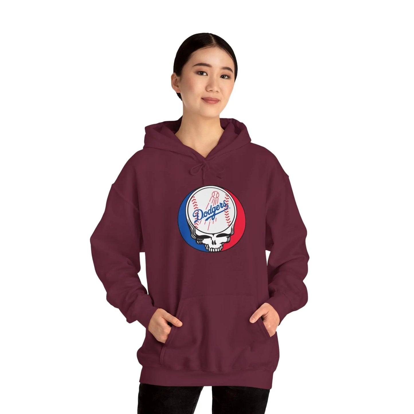 Los Angeles Dodgers Grateful Dead Unisex Heavy Blend Hoodie The Ballpark Collection