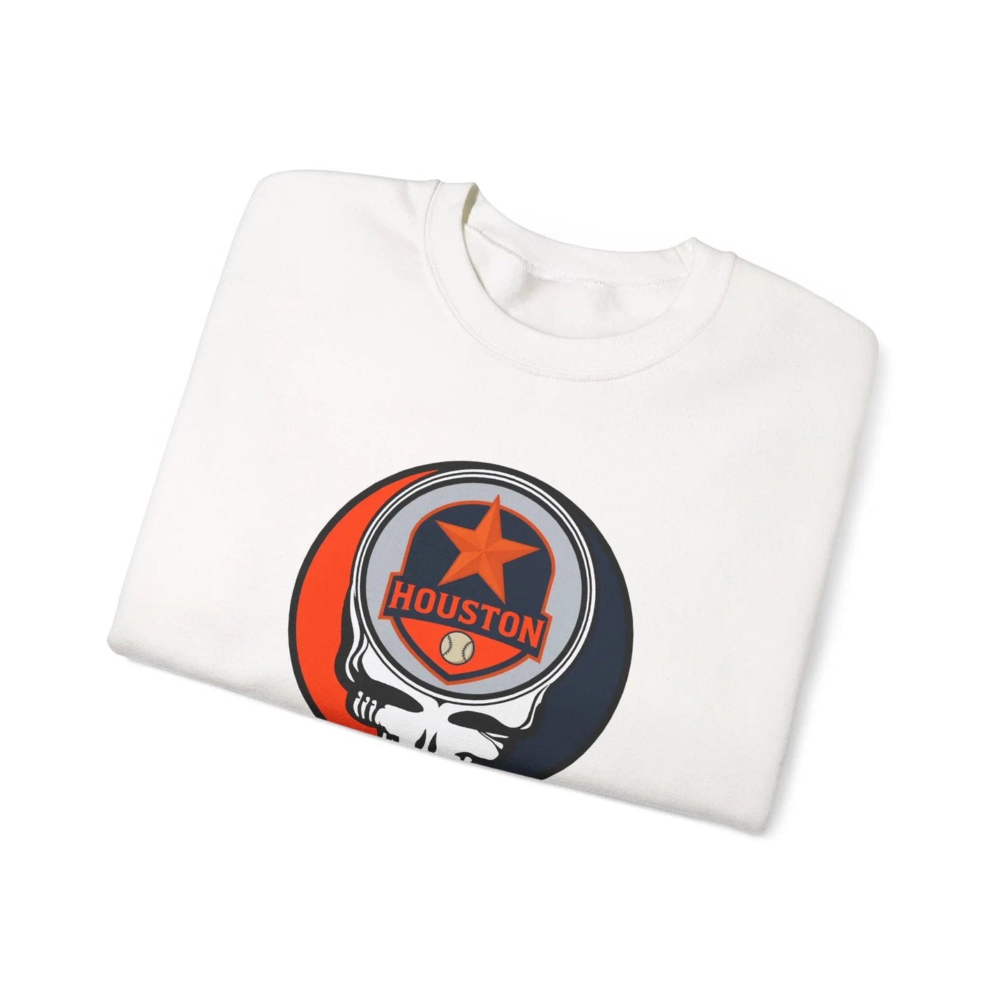 Grateful Dead Houston Baseball Edition Stealie Crewneck Sweatshirt MLB