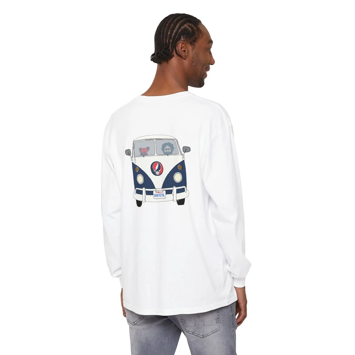 Jerry's Takin' The Bus Garment-dyed Long Sleeve T-Shirt Vineyard Collection