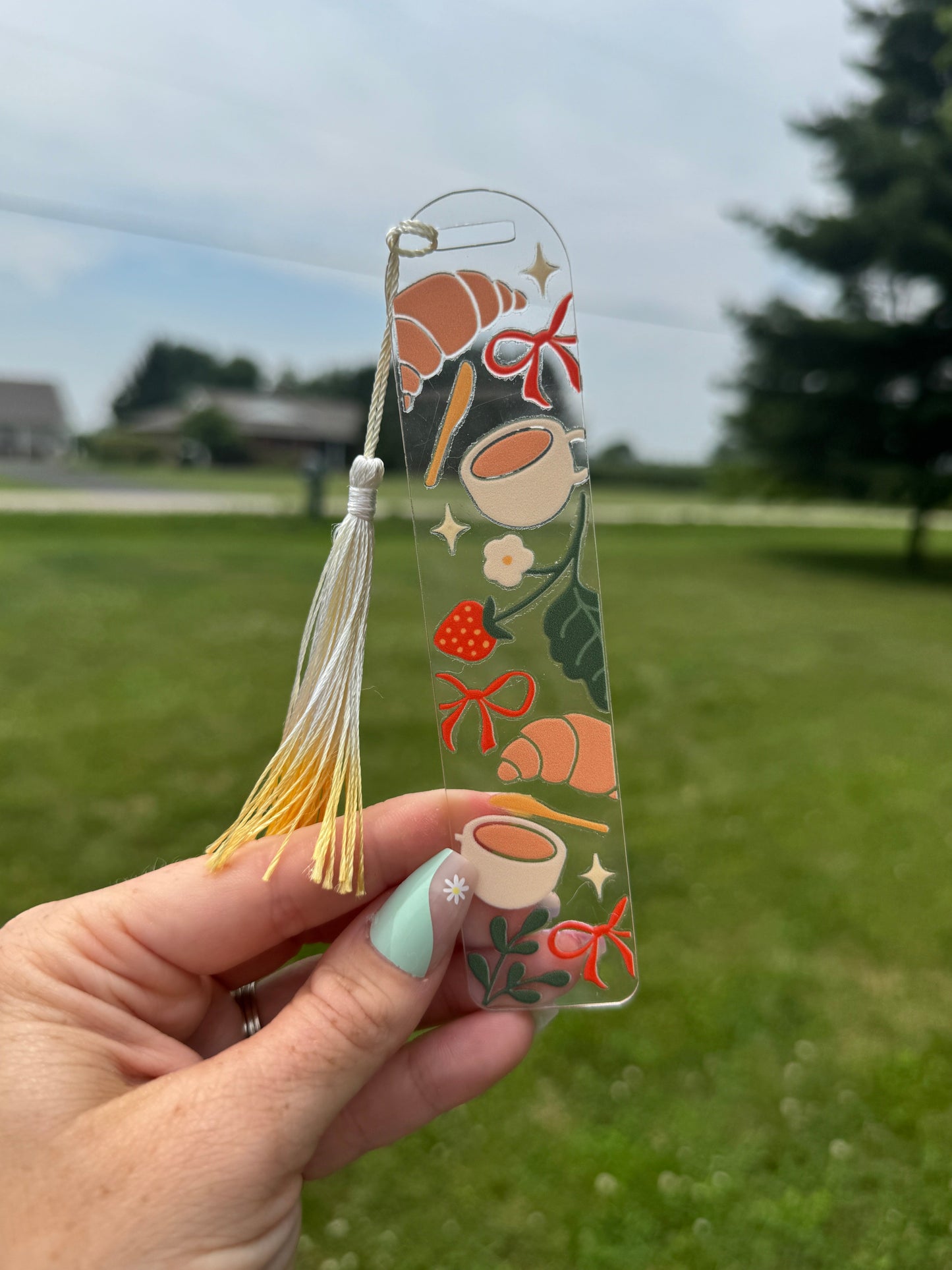 Acrylic Vibrant Bookmark Durable Bookmark Sawdust and Cedar