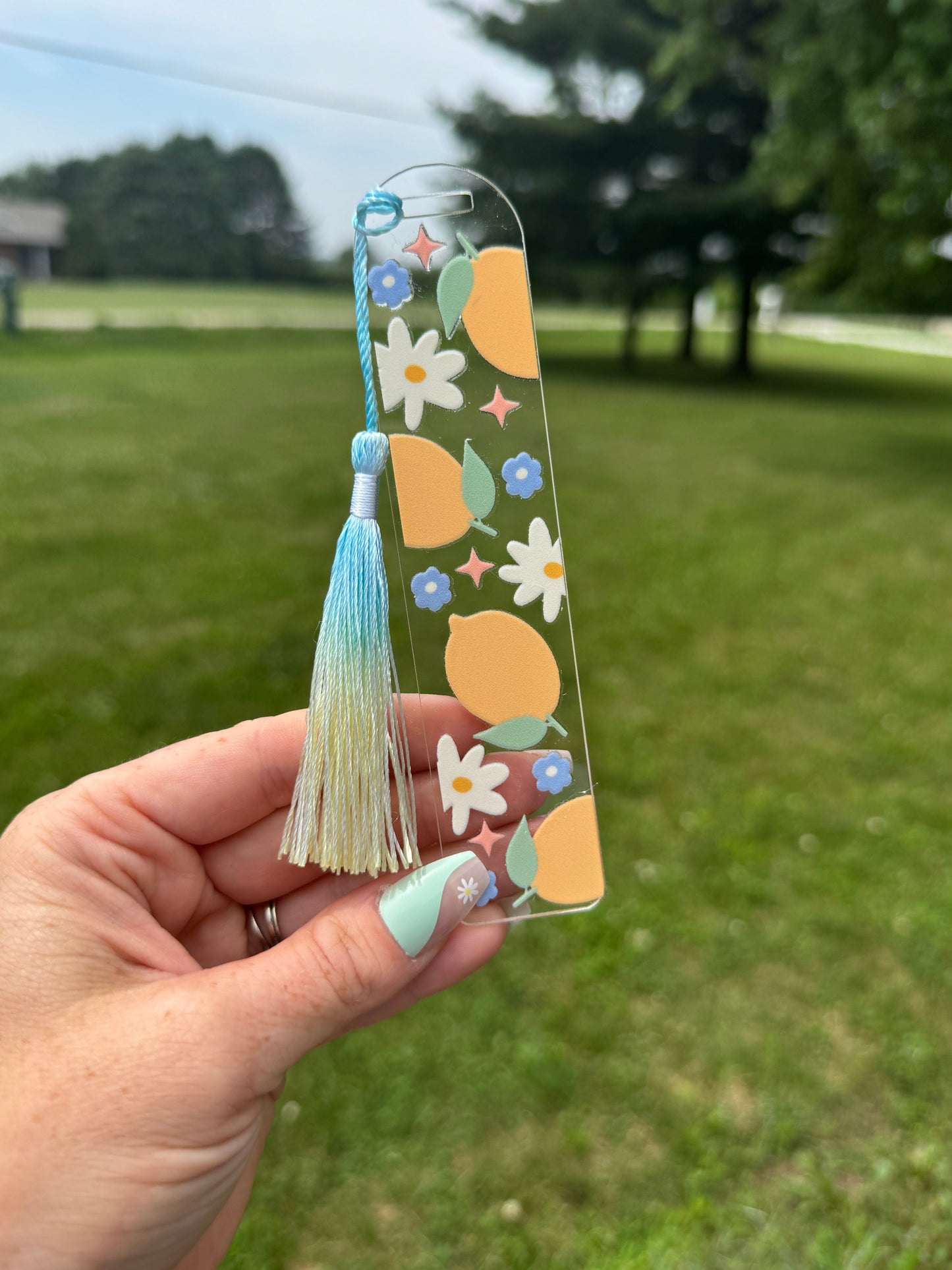 Acrylic Vibrant Bookmark Durable Bookmark Sawdust and Cedar