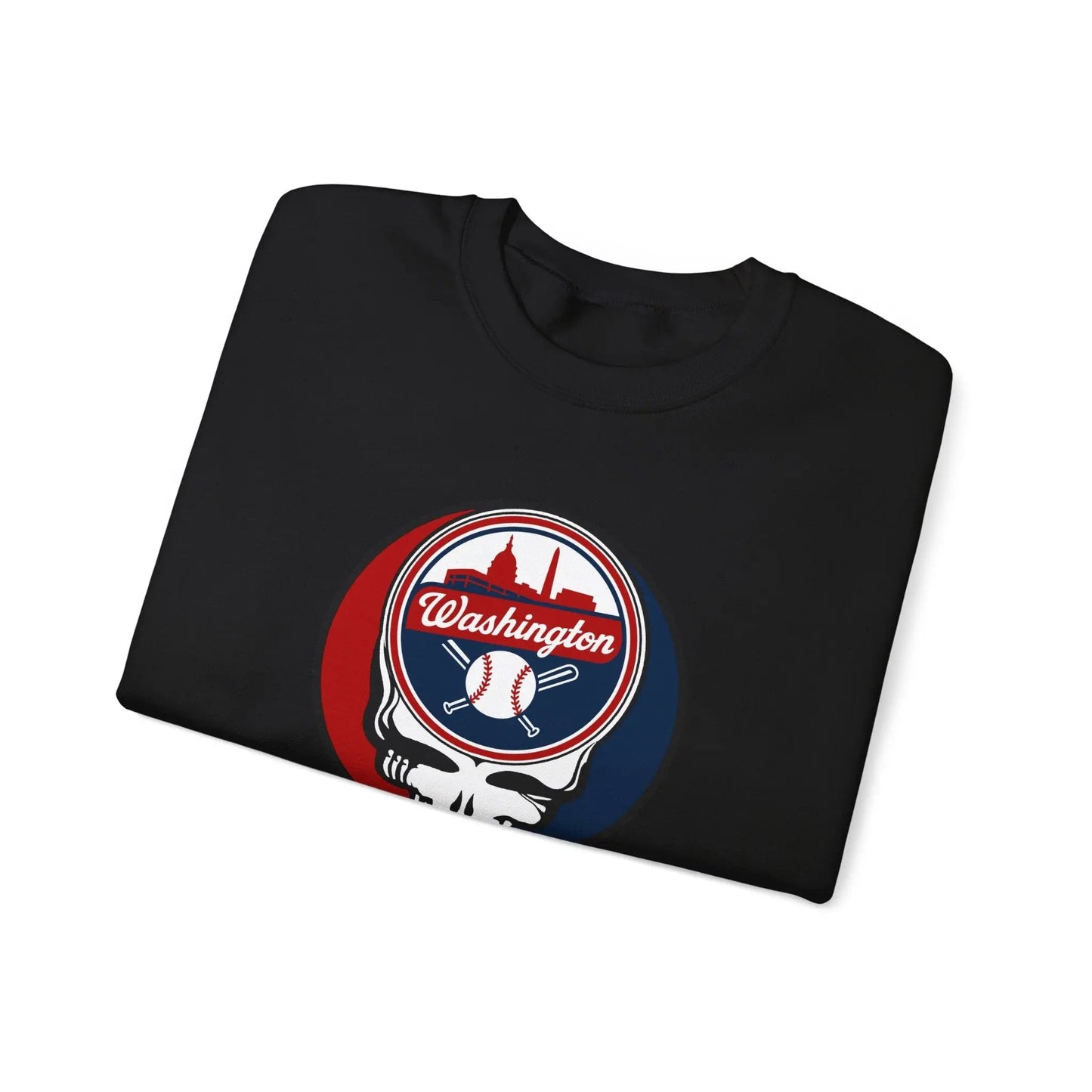 Washington Baseball Edition Grateful Dead Stealie Crewneck Sweatshirt The Ballpark Collection